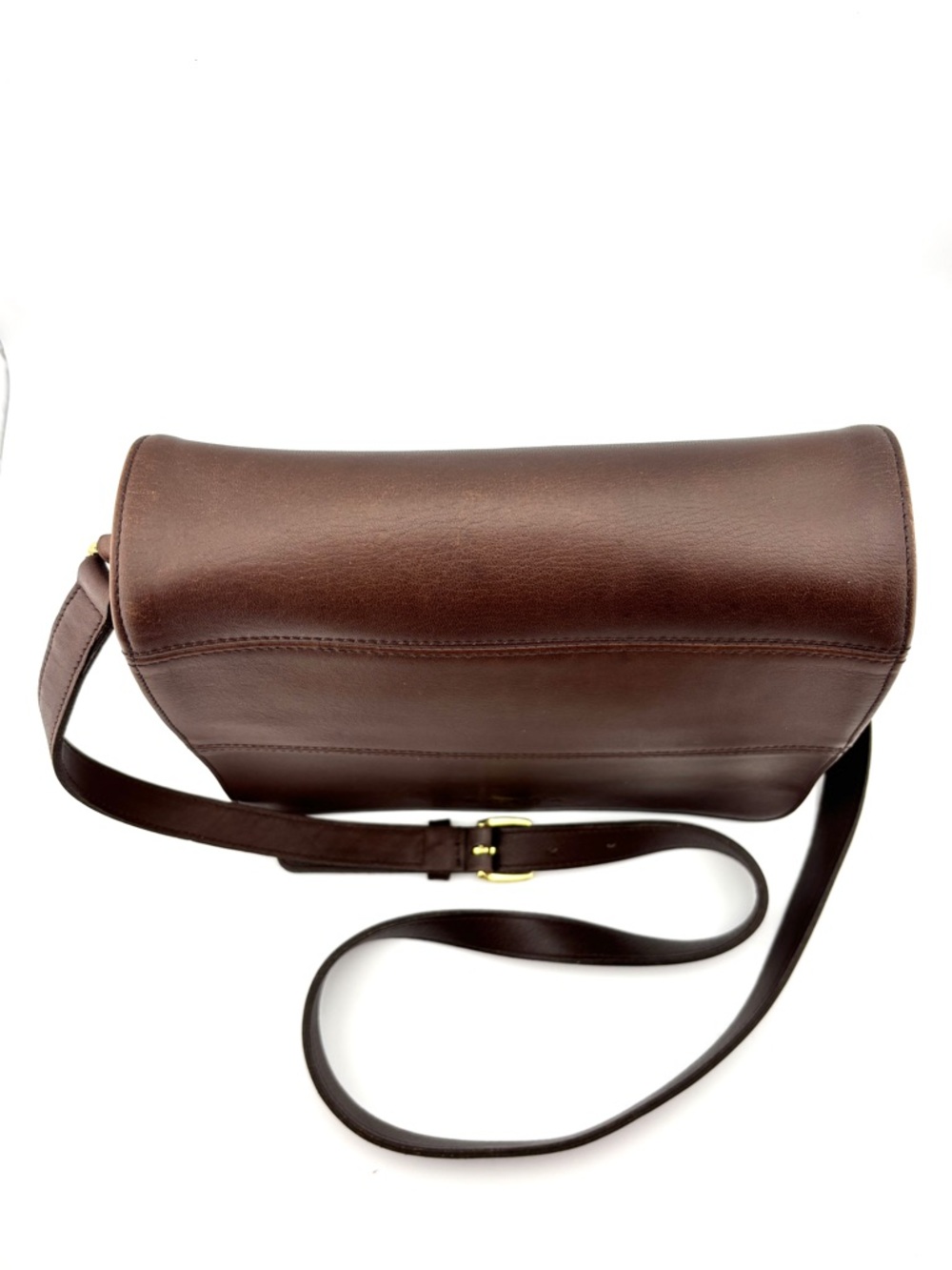 Vintage Coach Tribeca Flap Brown Leather Crossbody L8D-9092 - Picture 7 of 14